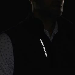 Underarmour Under Armour Storm Daytona 1/2 Zip Golf Vest 10 Underarmour Under Armour Storm Daytona 1/2 Zip Golf Vest -Golf Sweaters Sales Under Armour AW22 Storm Daytona Vest Wind Top 1373408 001 WTUND090 Black Black Reflective Model 2
