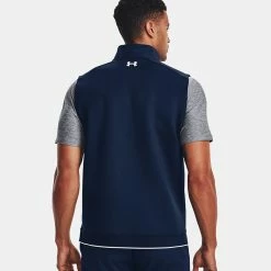 Underarmour Under Armour Storm Daytona 1/2 Zip Golf Vest -Golf Sweaters Sales Under Armour AW22 Storm Daytona Vest Wind Top 1373408 408 WTUND092 Academy Academy Reflective Model 3