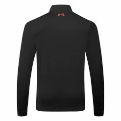 Underarmour Under Armour Storm Full Zip Golf Jacket -Golf Sweaters Sales Under Armour AW22 Storm Midlayer Full Zip Sweater 1370123 005 SWUND181 Black Pitch Gray Radio Red Back
