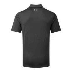 Underarmour Under Armour Performance Printed Golf Polo Shirt 5 Underarmour Under Armour Performance Printed Golf Polo Shirt -Golf Sweaters Sales Under Armour SS22 Performance Printed Golf Polo Shirt Jet Gray black Black 1361857 010 Back