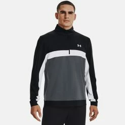 Underarmour Under Armour Storm 1/2 Zip Golf Sweater 9 Underarmour Under Armour Storm 1/2 Zip Golf Sweater -Golf Sweaters Sales Under Armour SS22 Storm 1 2 Zip Golf Sweater Black Jet Gray White 1370119 001 Model 1