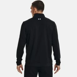 Underarmour Under Armour Storm 1/2 Zip Golf Sweater 11 Underarmour Under Armour Storm 1/2 Zip Golf Sweater -Golf Sweaters Sales Under Armour SS22 Storm 1 2 Zip Golf Sweater Black Jet Gray White 1370119 001 Model 3