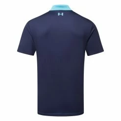 Underarmour Under Armour Performance 3.0 Colour Block Golf Polo Shirt -Golf Sweaters Sales Under Armour SS23 Performance 3.0 Colour Block Polo Shirt 1377375 433 SHUND315 S Glacier Blue Midnight Navy Glacier Blue Back