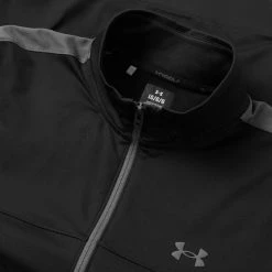 Golf Sweaters Sales -Golf Sweaters Sales Under Armour SS23 Storm Midlayer FZ Sweater 1377399 001 SWUND199 S Black Black Pitch Grey Detail