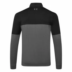 Underarmour Under Armour Storm HZ 1/2 Zip Golf Sweater -Golf Sweaters Sales Under Armour SS23 Storm Midlayer HZ Sweater 1377398 012 SWUND194 S Pitch Grey Black Pitch Grey Back