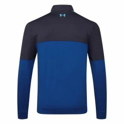 Underarmour Under Armour Storm HZ 1/2 Zip Golf Sweater -Golf Sweaters Sales Under Armour SS23 Storm Midlayer HZ Sweater 1377398 471 SWUND198 S Blue Mirage Midnight Navy Glacier Blue Back