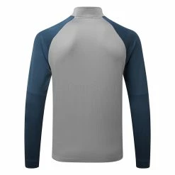 Adidas Colour Block 1/4 Zip Golf Sweater 5 Adidas Colour Block 1/4 Zip Golf Sweater -Golf Sweaters Sales adidas SS22 Colour Block 1 4 Zip Golf Sweater HG8831 Grey Three Crew Navy back