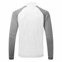Adidas Colour Block 1/4 Zip Golf Sweater -Golf Sweaters Sales adidas SS22 Colour Block 1 4 Zip Golf Sweater White HM2587 back