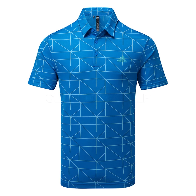 Adidas Jacquard Lines Primegreen Golf Polo Shirt 1 Adidas Jacquard Lines Primegreen Golf Polo Shirt