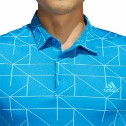 Adidas Jacquard Lines Primegreen Golf Polo Shirt 10 Adidas Jacquard Lines Primegreen Golf Polo Shirt -Golf Sweaters Sales adidas SS22 Jacquard Lines Primegreen Golf Polo Shirt HA6117 Blue Rush Mint Rush Model 2