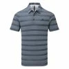 Adidas Two Colour Stripe Primegreen Golf Polo Shirt