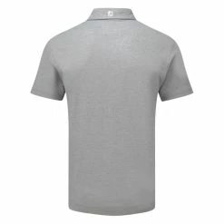 FootJoy Stretch Pique Solid Golf Polo Shirt -Golf Sweaters Sales footjoy pique ss shirt ath 91819 hthr gry back