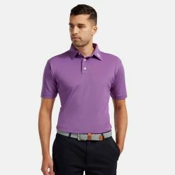 FootJoy Stretch Pique Solid Golf Polo Shirt 9 FootJoy Stretch Pique Solid Golf Polo Shirt -Golf Sweaters Sales footjoy pique ss shirt ath 91820 purple Model 1